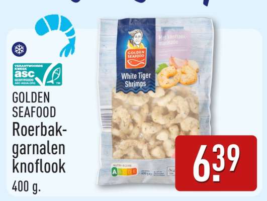 GOLDEN SEAFOOD Roerbakgarnalen knoflook