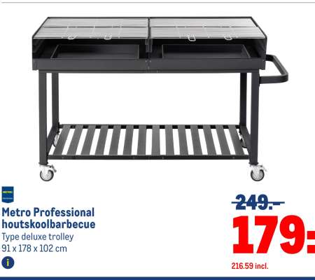 Metro Professional houtskoolbarbecue
