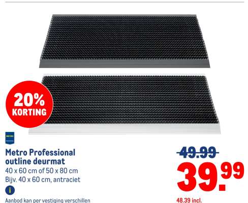 Metro Professional Outline deurmat