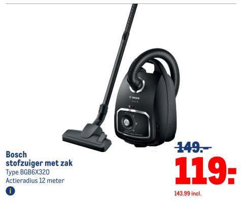 Bosch stofzuiger met zak