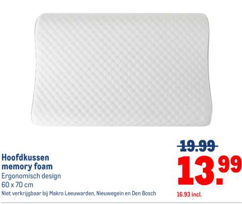 Hoofdkussen memory foam