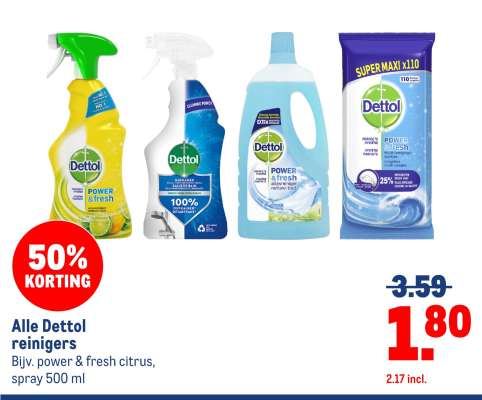 Alle Dettol reinigers