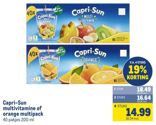 Capri-Sun multivitamine of orange multipack