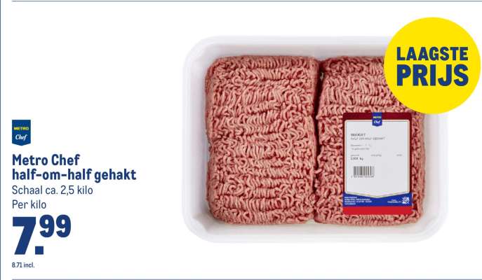 Metro Chef half-om-half gehakt