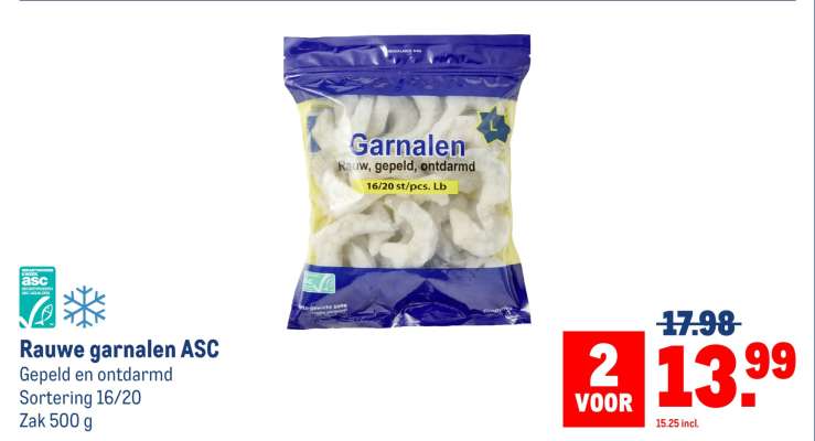 Rauwe garnalen ASC