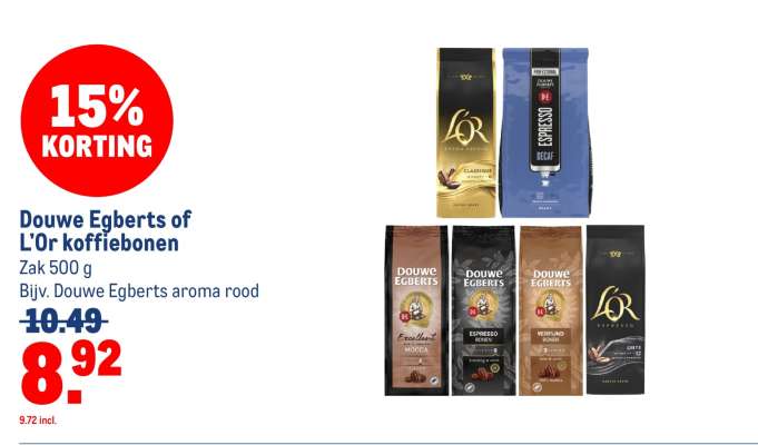 Douwe Egberts of L'OR koffiebonen