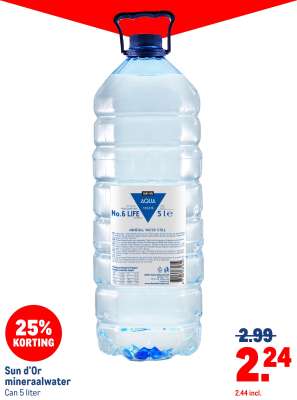 Sun d'Or mineraalwater