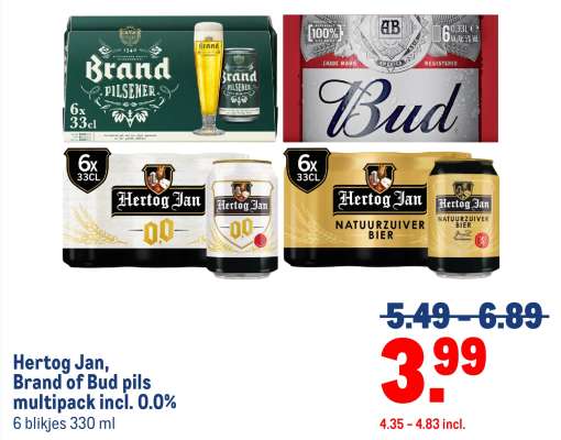 Hertog Jan, Brand of Bud pils multipack incl. 0.0%