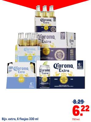 Corona Extra, 6 flesjes 330 ml