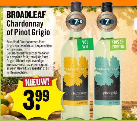 BROADLEAF Chardonnay of Pinot Grigio