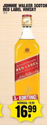 JOHNNIE WALKER SCOTCH RED LABEL WHISKY