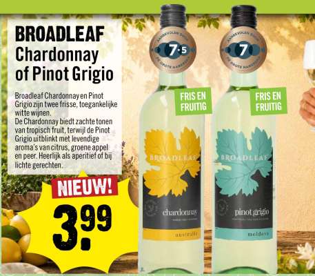BROADLEAF Chardonnay of Pinot Grigio