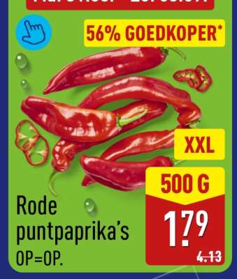Rode puntpaprika's