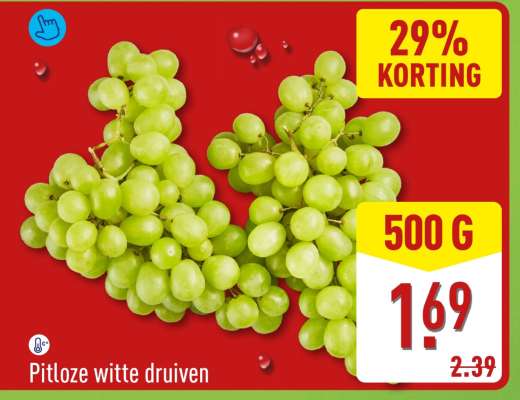 Pitloze witte druiven