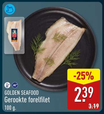 GOLDEN SEAFOOD Gerookte forelfilet