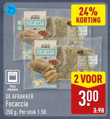 DE AFBAKKER Focaccia