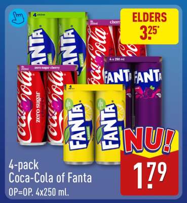 4-pack Coca-Cola of Fanta