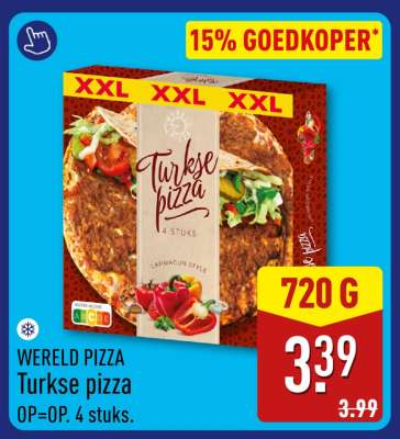 WERELD PIZZA Turkse pizza