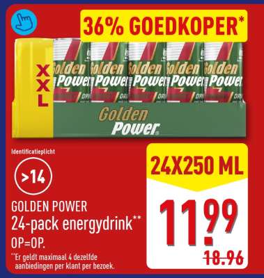 GOLDEN POWER 24-pack energydrink