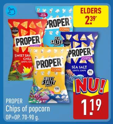 PROPER Chips of popcorn