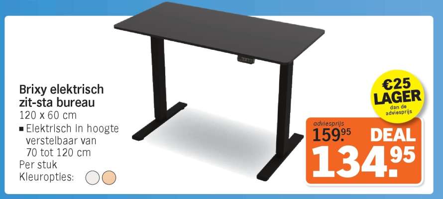 Brixy elektrisch zit-sta bureau