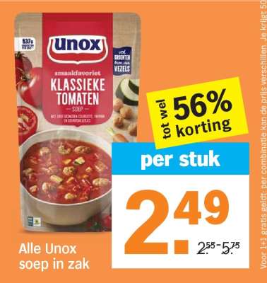 UNOX Soep in zak