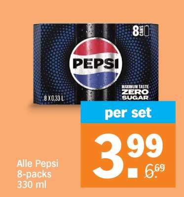 Alle Pepsi 8-packs 330 ml