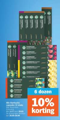Alle Starbucks capsules 10 stuks