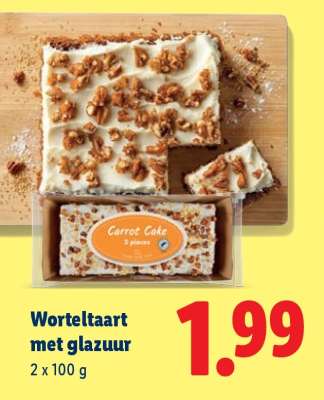 Worteltaart met glazuur