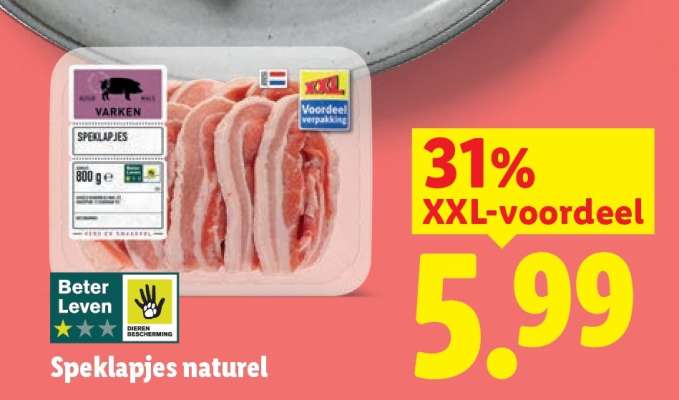 Speklapjes naturel