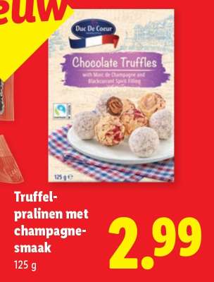 Truffelpralinen met champagnesmaak