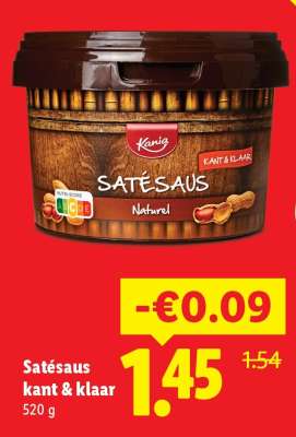 Satésaus kant & klaar