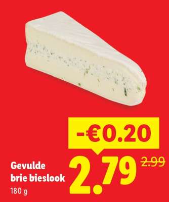 Gevulde brie bieslook