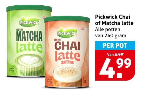 Pickwick Chai of Matcha latte