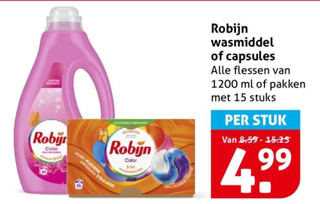 Robijn wasmiddel of -capsules