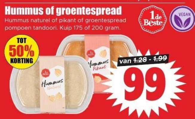 Hummus of groentespread