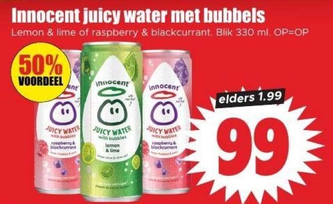 Innocent Juicy Water met bubbels