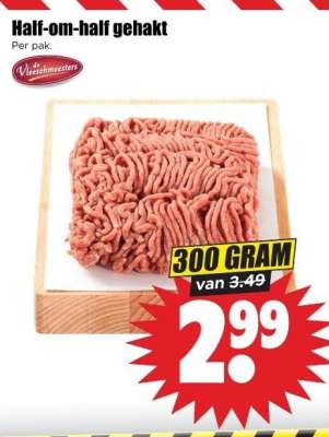 Half om half gehakt