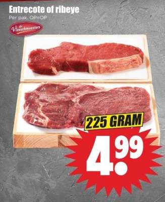 Entrecote of ribeye