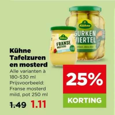 Kühne Tafelzuren en mosterd