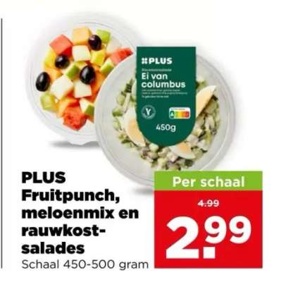 PLUS Fruitpunch, meloenmix en rauwkostsalades