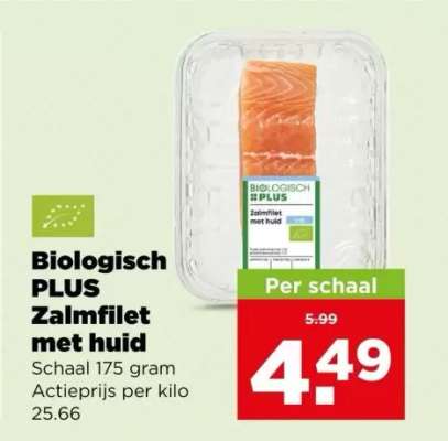 Biologisch PLUS Zalmfilet met huid