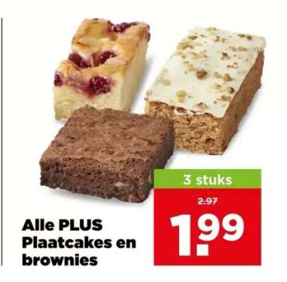 Alle PLUS Plaatcakes en brownies