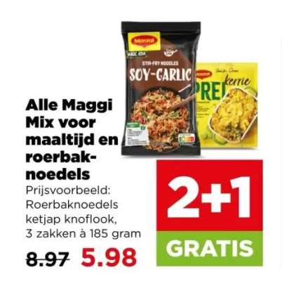 Alle Maggi Mix voor maaltijd en roerbaknoedels