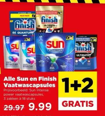 Sun en Finish vaatwascapsules