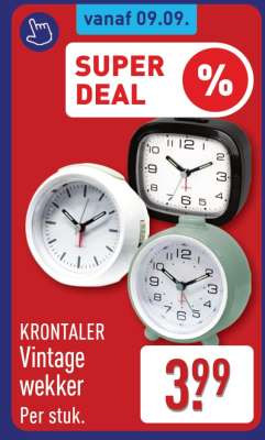 KRONTALER Vintage wekker