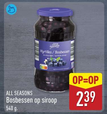 ALL SEASONS Bosbessen op siroop