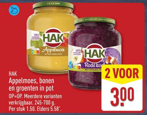 HAK Appelmoes, bonen en groenten in pot
