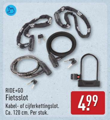 RIDE+GO Fietsslot