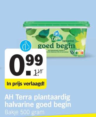 AH Terra plantaardig halvarine goed begin